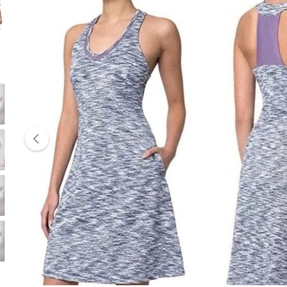MPG MONDETTO Performance Gear Racer Back Travel Dress Size XL Purple Grey Combo